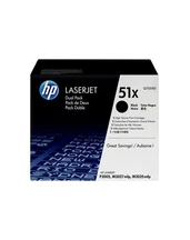 HP 51XD / Q7551XD - Black Laser Toner - Lasertoner Sort